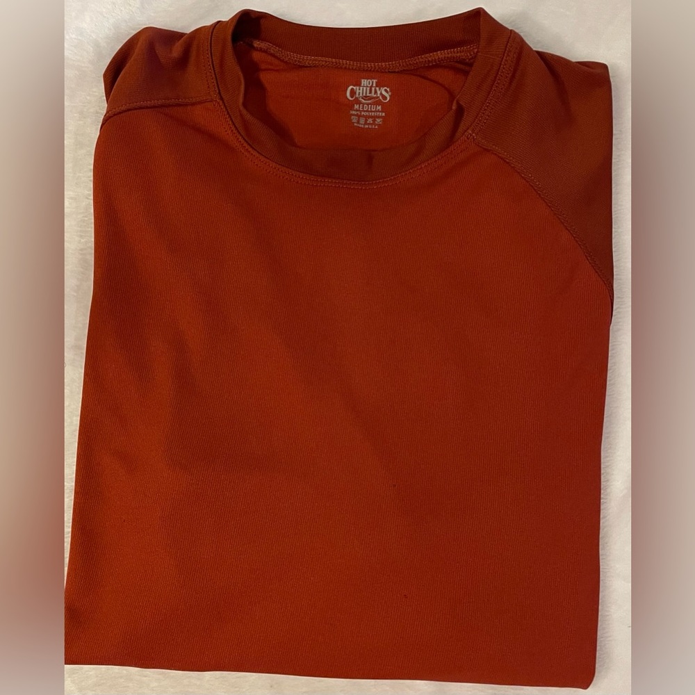 Hot Chilly’s burnt orange short sleeve shirt, size medium